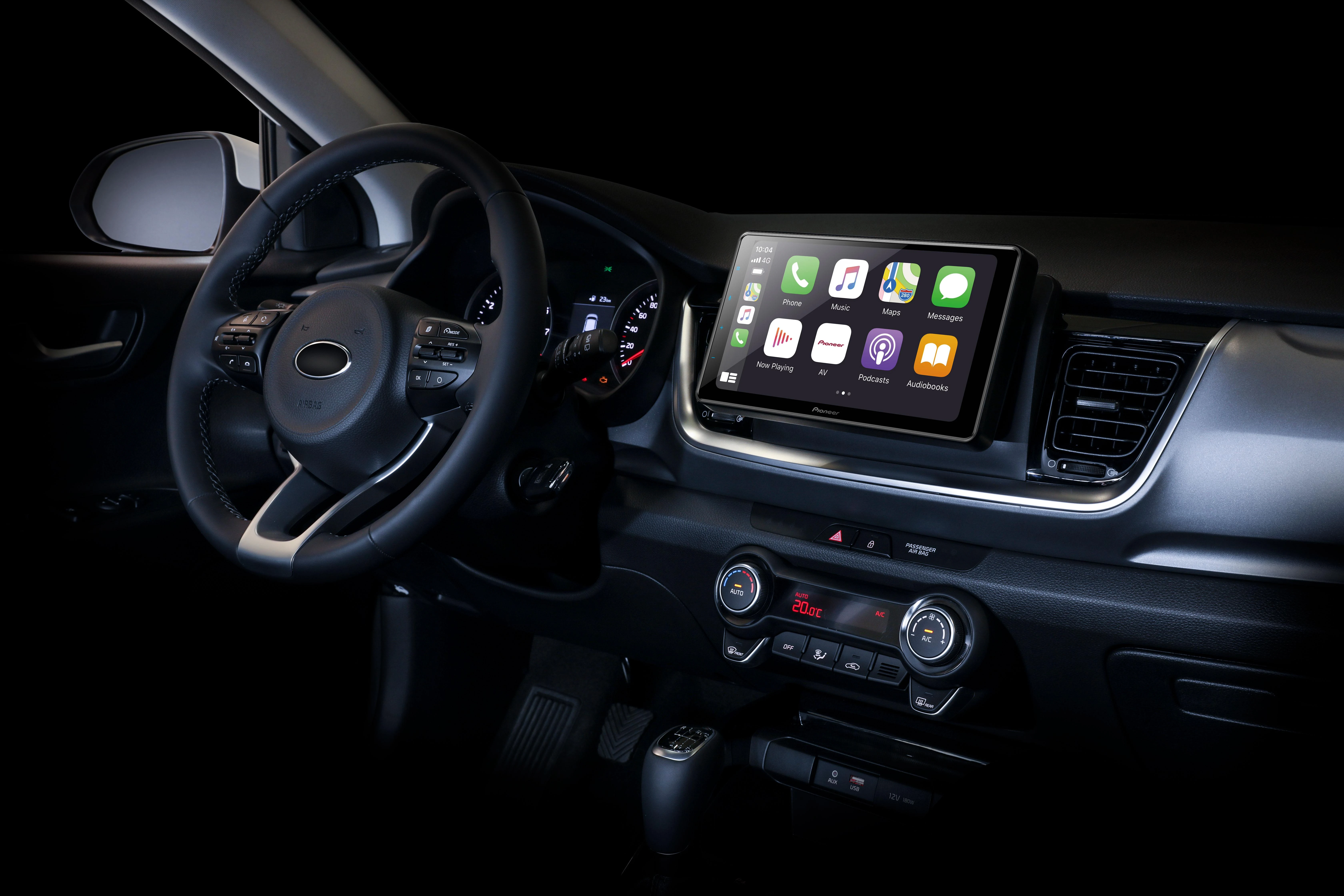 Automagnetola „Pioneer 2DIN CarPlay“, „Android Auto“.
