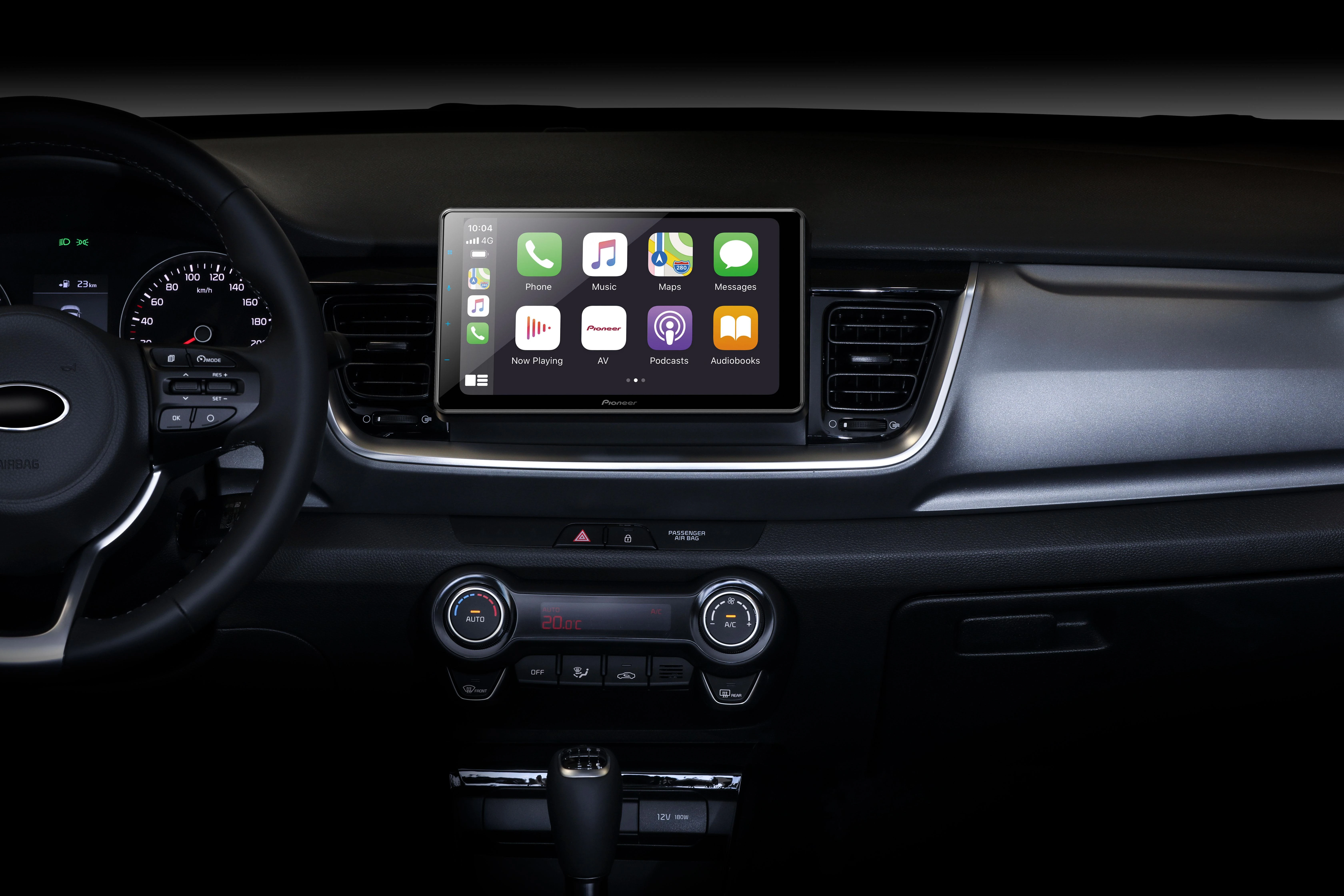 Automagnetola „Pioneer 2DIN CarPlay“, „Android Auto“.