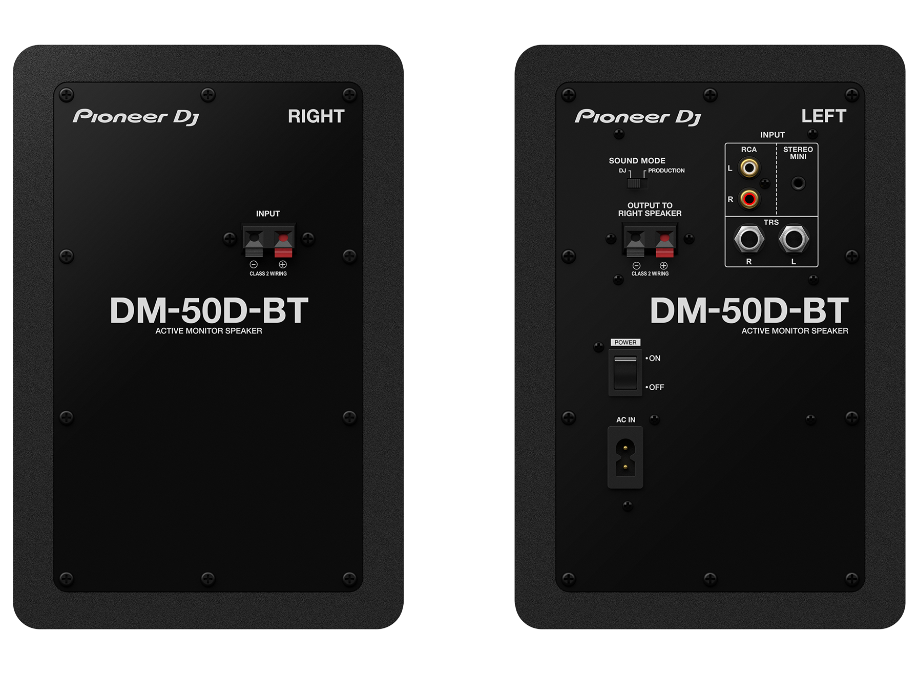 Pioneer DJ - DM-50D-BT kolonėlės su Bluetooth, Juodos spalvos, 2 vnt.