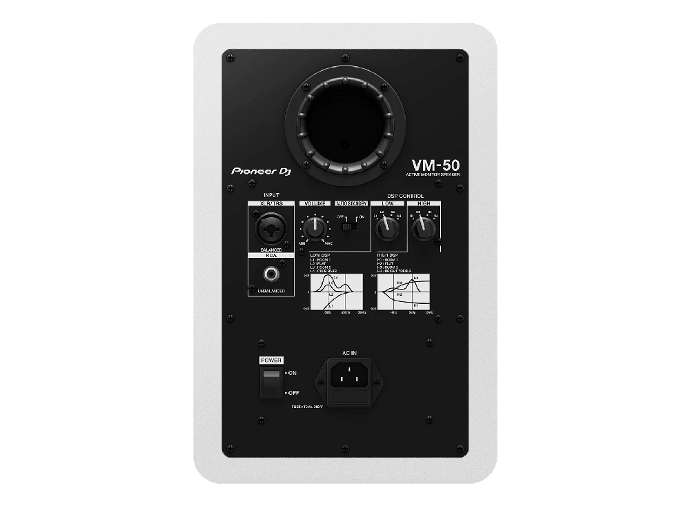 Kompiuterio kolonėlė Pioneer DJ - VM-50-W, Baltos spalvos