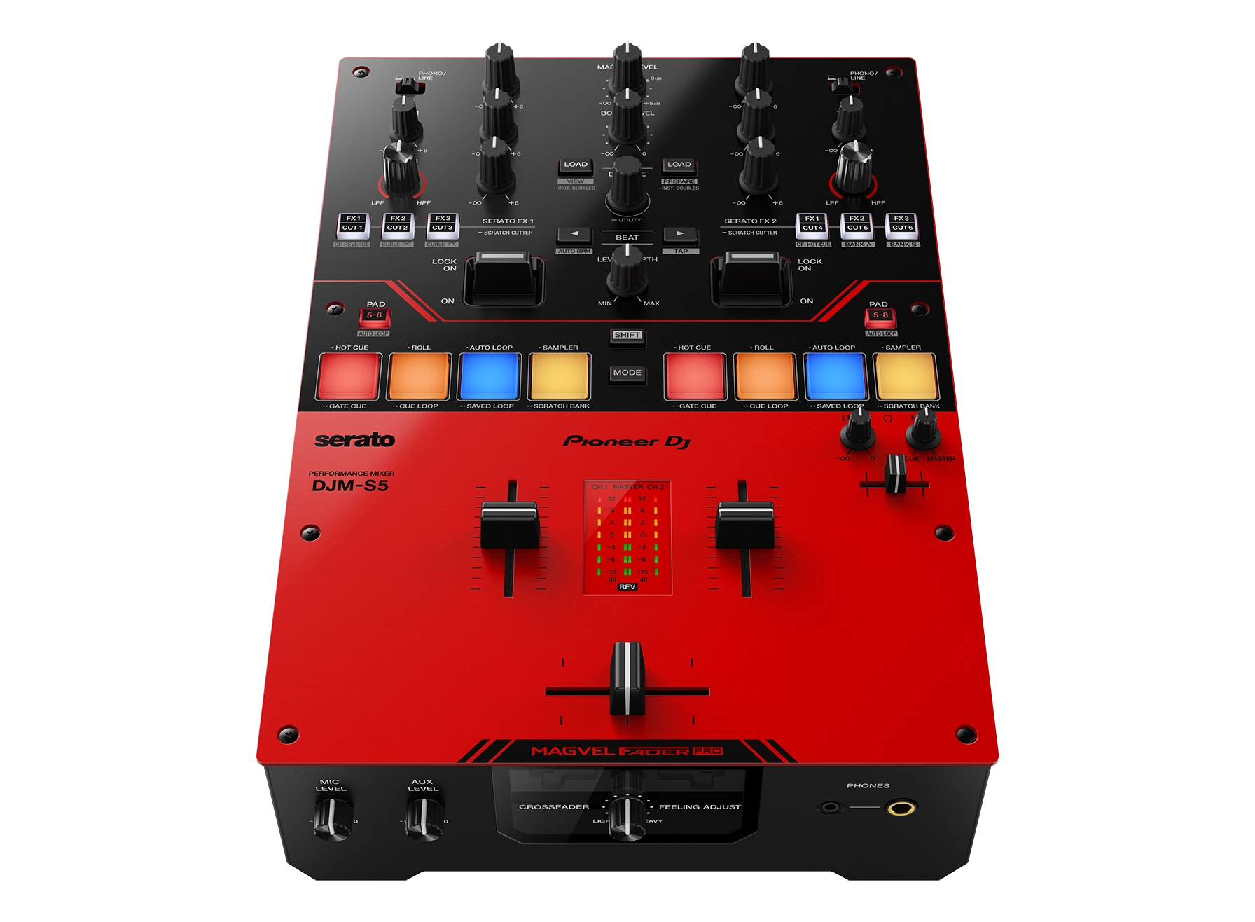 DJ 2 kanalų pultas Pioneer DJM-S5, Juodos/Raudonos spalvos