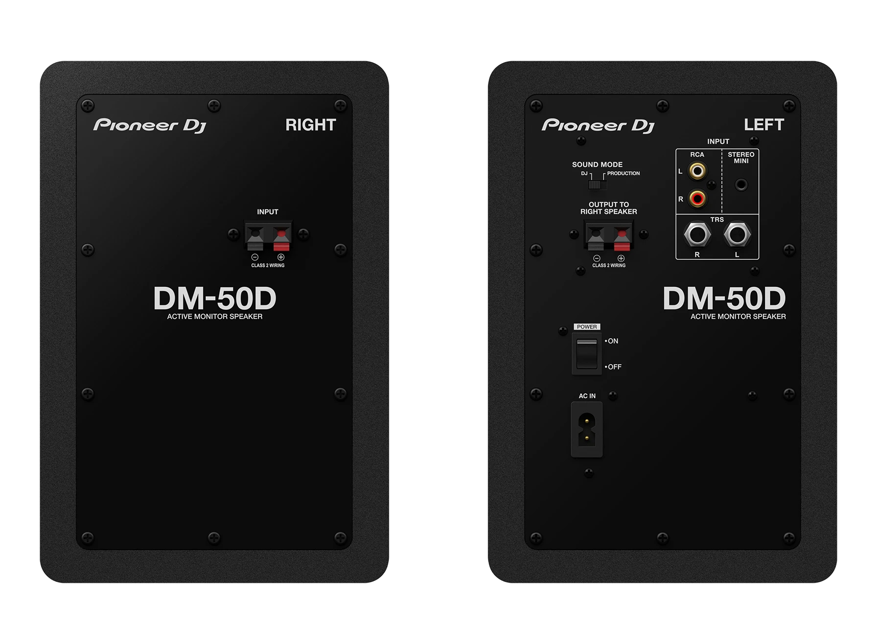 Pioneer DM-50D kolonėlės, 2 vnt. Juodos spalvos