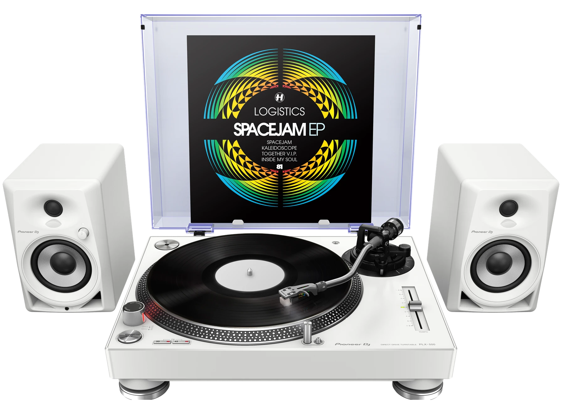 Patefonas DJ Pioneer PLX-500-W, Baltos spalvos