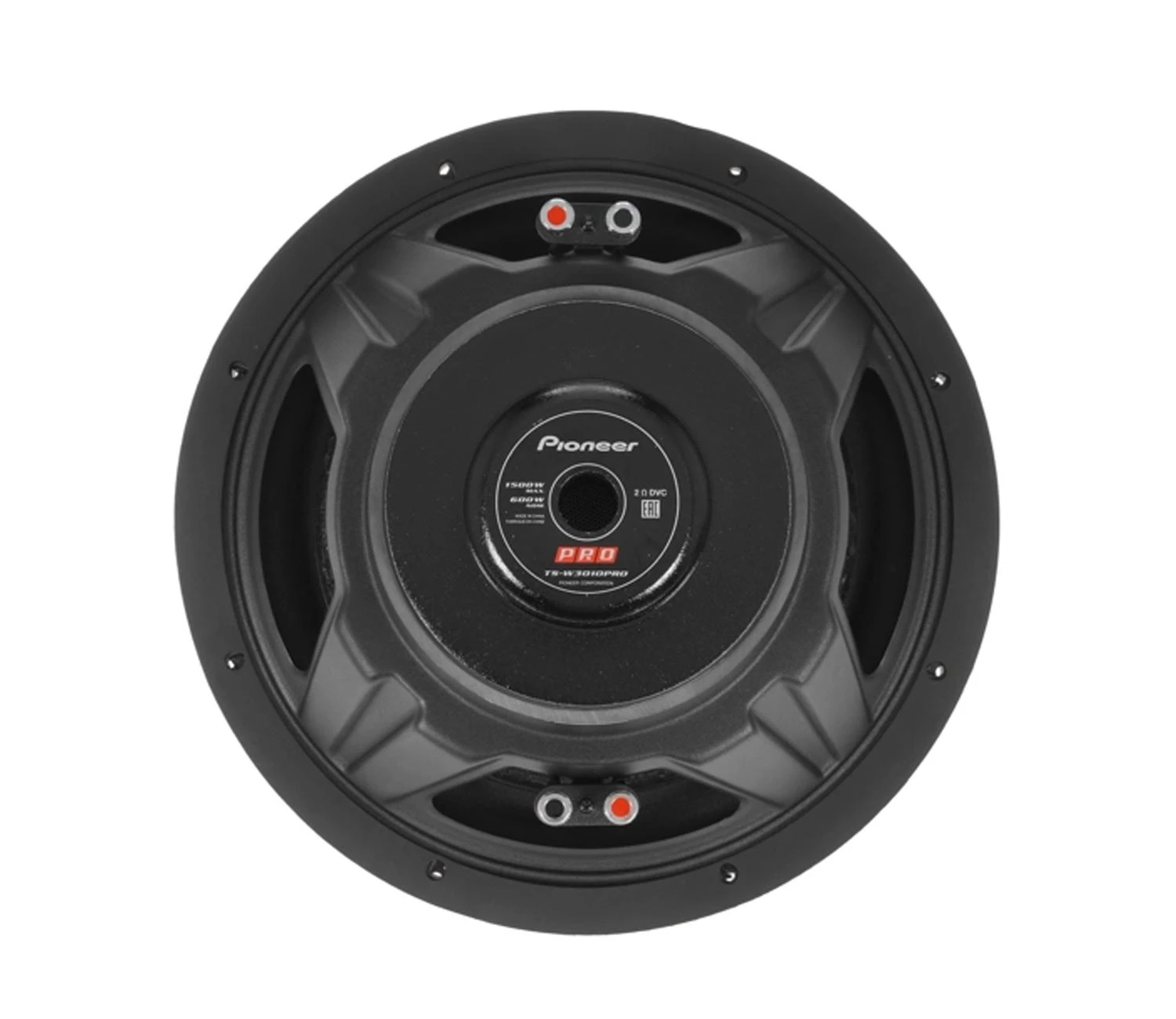 Pioneer TS-W3010PRO žemų dažnių garsiakalbis, galinis vaizdas