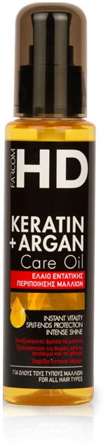 Atstatantis plaukus aliejus Farcom HD Keratin+ Argan Care Oil 100ml