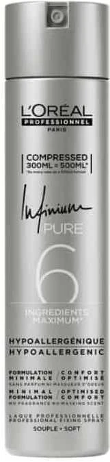 L'Oréal Professionnel Infinium Pure Minkštas plaukų lakas, 300 ml