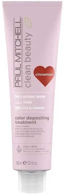 Dažanti plaukų kaukė Paul Mitchell Clean Beauty Color Depositing Treatment 150ml - Cinnamon