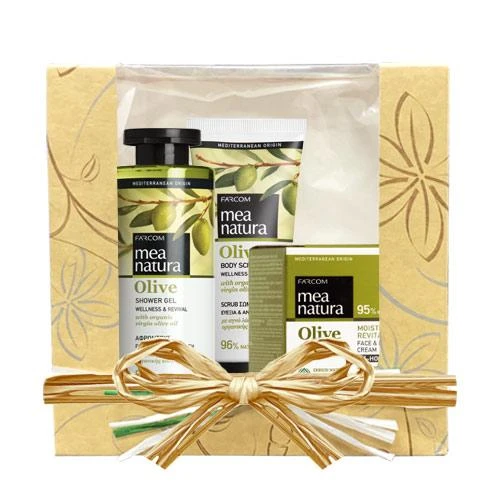 Kūno priežiūros rinkinys Farcom Mea Natura Olive 300x200ml