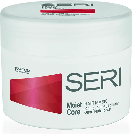 Plaukų kaukė sausiems, pažeistiems plaukams Farcom Professional SERI Moist Core Hair Mask 300 ml
