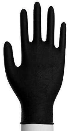 Juodos nitrilinės pirštinės be pudros ABENA Nitrile Powder-Free Medical Examination Gloves Juodas L 100vnt.