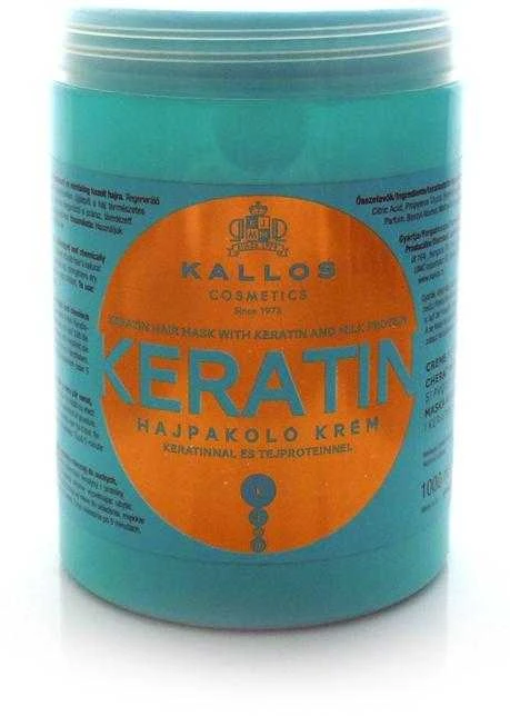 Kaukė sausiems pažeistiems plaukams Kallos KERATIN Hair Mask 1000 ml