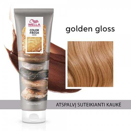 Kaukė suteikianti atspalvį plaukams Wella Color Fresh Mask 150 ml - Golden Gloss