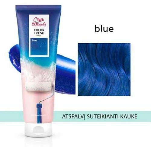 Kaukė suteikianti atspalvį plaukams Wella Color Fresh Mask 150 ml - Mėlyna
