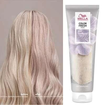 Kaukė suteikianti atspalvį plaukams Wella Color Fresh Mask 150 ml - Pearl Skirtas šviesiems plaukams