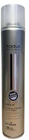 Labai stiprios fiksacijos plaukų lakas Kadus Professional Lock It Extreme Strong Hold Purškiklis (4) 500ml
