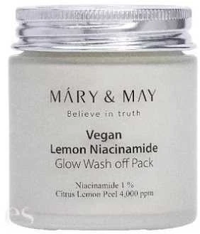 Mary&May Mary Amp May MARY - MAY Šviesinanti veido kaukė Lemon Niacinamide Glow Wash off Pack 125 g