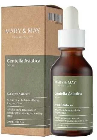 Mary&May Mary & May Centella Asiatica Serum raminantis veido serumas jautriai odai, 30 ml