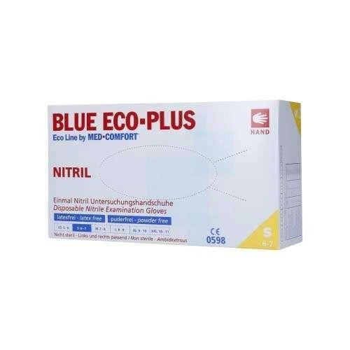 Maxwell Nitrilo pirštinės be pudros mėlynos ECO-PLUS Mėlyna S 100 vnt.