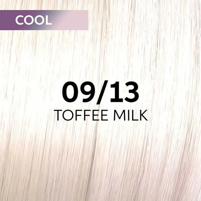 Wella Shinefinity 09/13 Toffee Milk plaukų spalvos pavyzdys