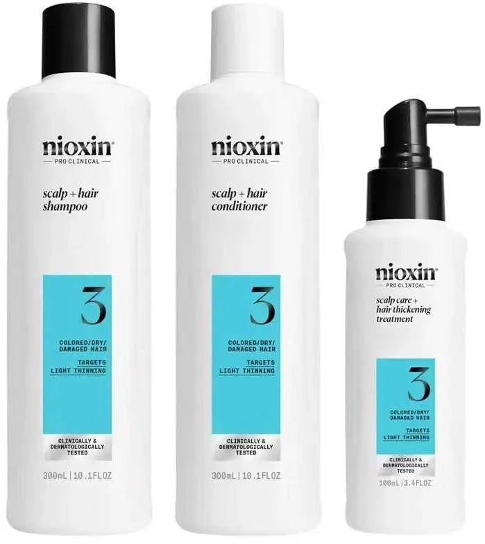 Plaukų priežiūros rinkinys Nioxin Pro Clinical System 3 Kit 150x150x50 ml