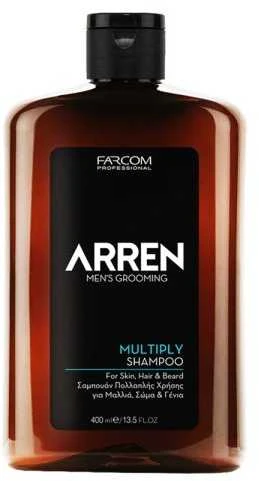 Šampūnas-prausiklis plaukams, kūnui ir barzdai Farcom Professional ARREN Men's Grooming Multiply Šampūnas 400ml
