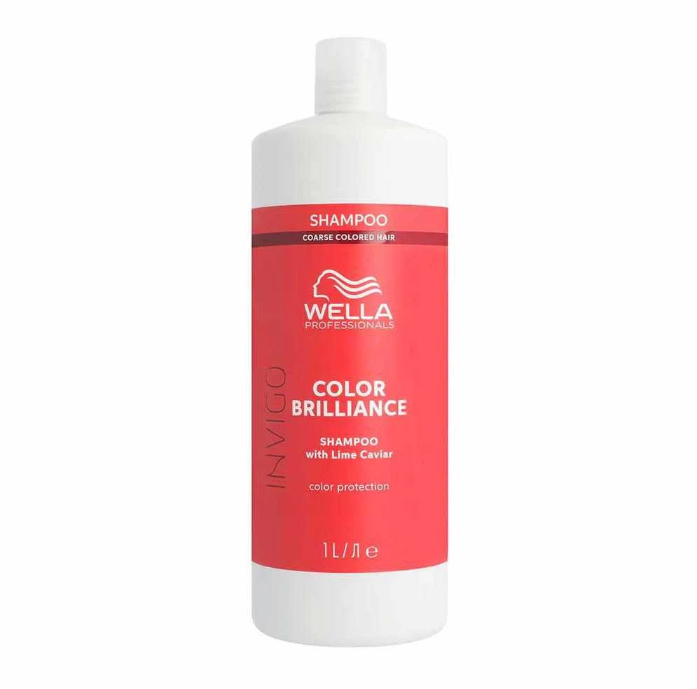 Šampūnas šiurkštiems, dažytiems plaukams Wella Invigo Color Brilliance Coarse Šampūnas 1000ml