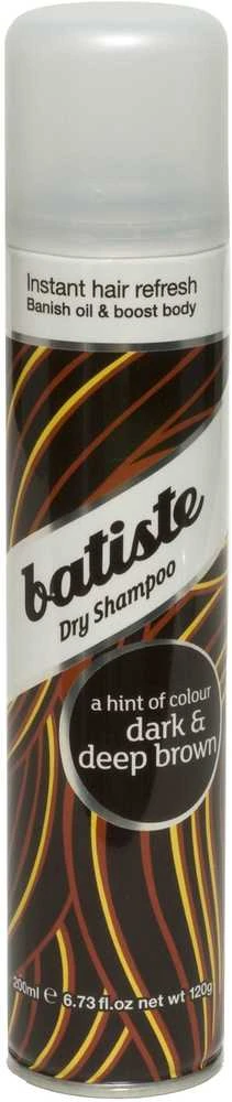 Sausas šampūnas plaukams su dažančiu efektu Batiste Dark &amp; Deep Brown Sausas šampūnas 200ml
