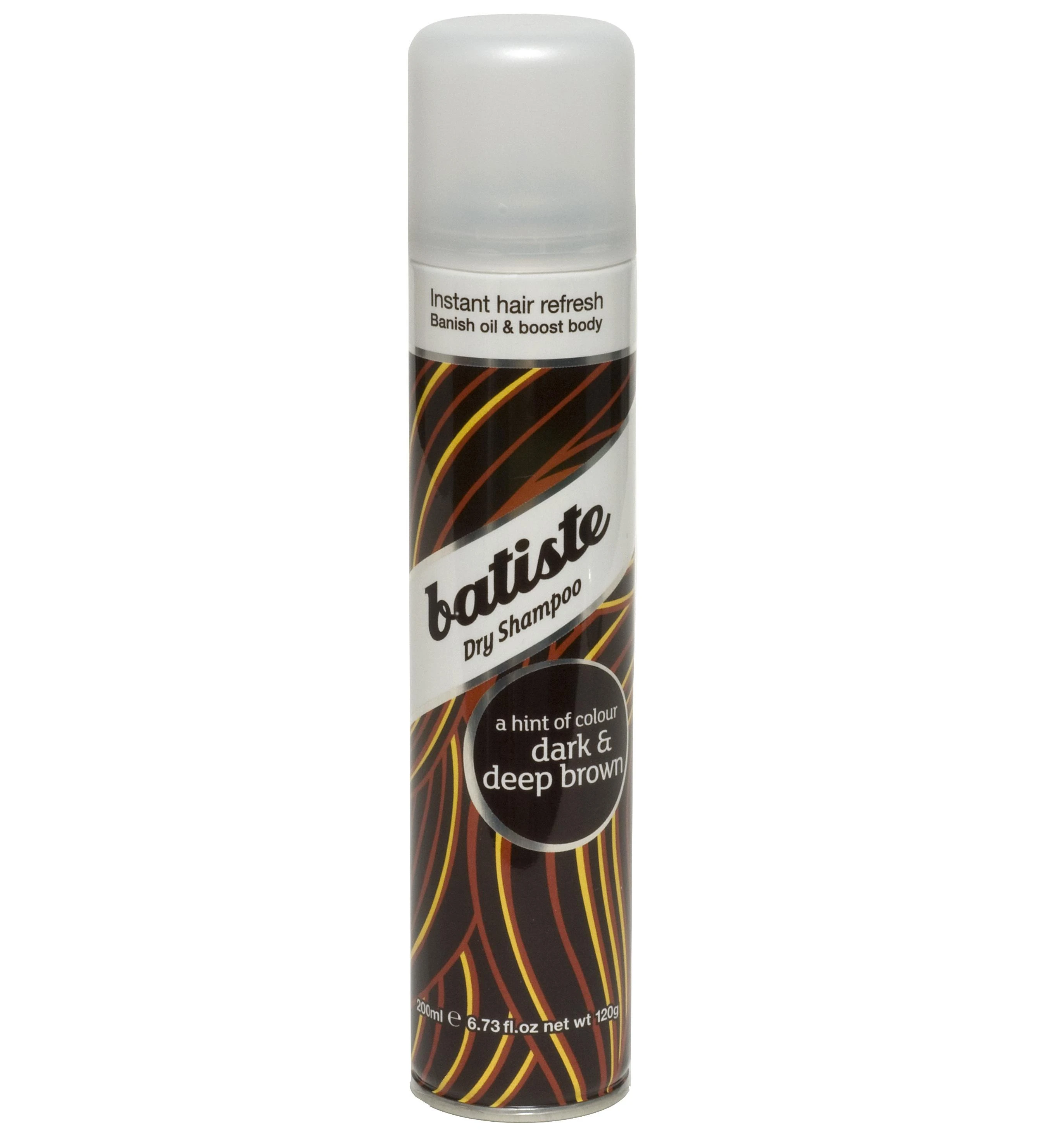Sausas šampūnas plaukams su dažančiu efektu Batiste Dark &amp; Deep Brown Sausas šampūnas 200ml