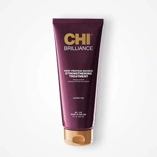 Stiprinamoji plaukų kaukė CHI Deep Brilliance Olive&amp;Monoi Deep Protein Masque 237ml