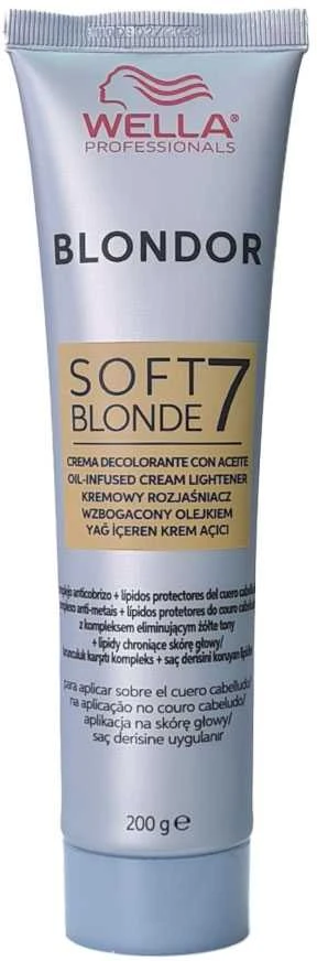 Plaukų šviesinimo kremas Wella Blondor Soft Skirtas šviesiems plaukams Kreminis 200 ml