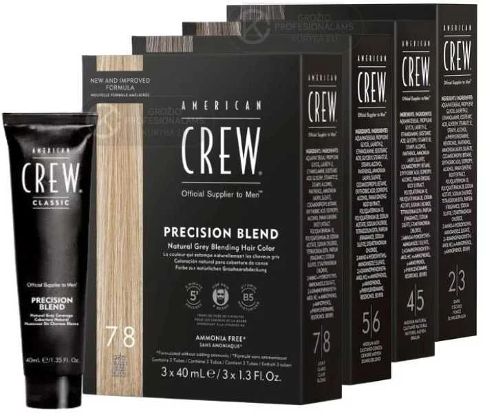 „American Crew Precision Blend“ plaukų dažai 3 kartus, 40 ml, tamsi 2-3