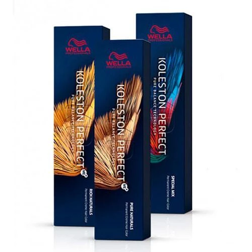 Wella Koleston Perfect Me+ plaukų dažų pakuočių grupė