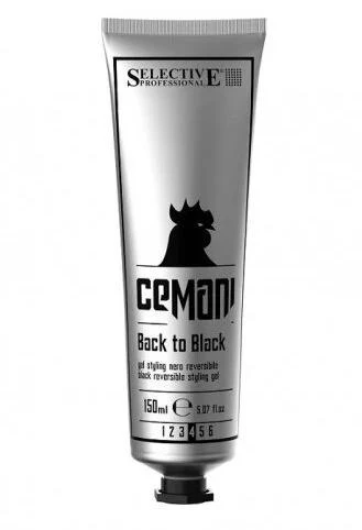 Selective Professional Juodos spalvos dažomasis gelis žiliems plaukams Selective Cemani Back To Juodas 150ml