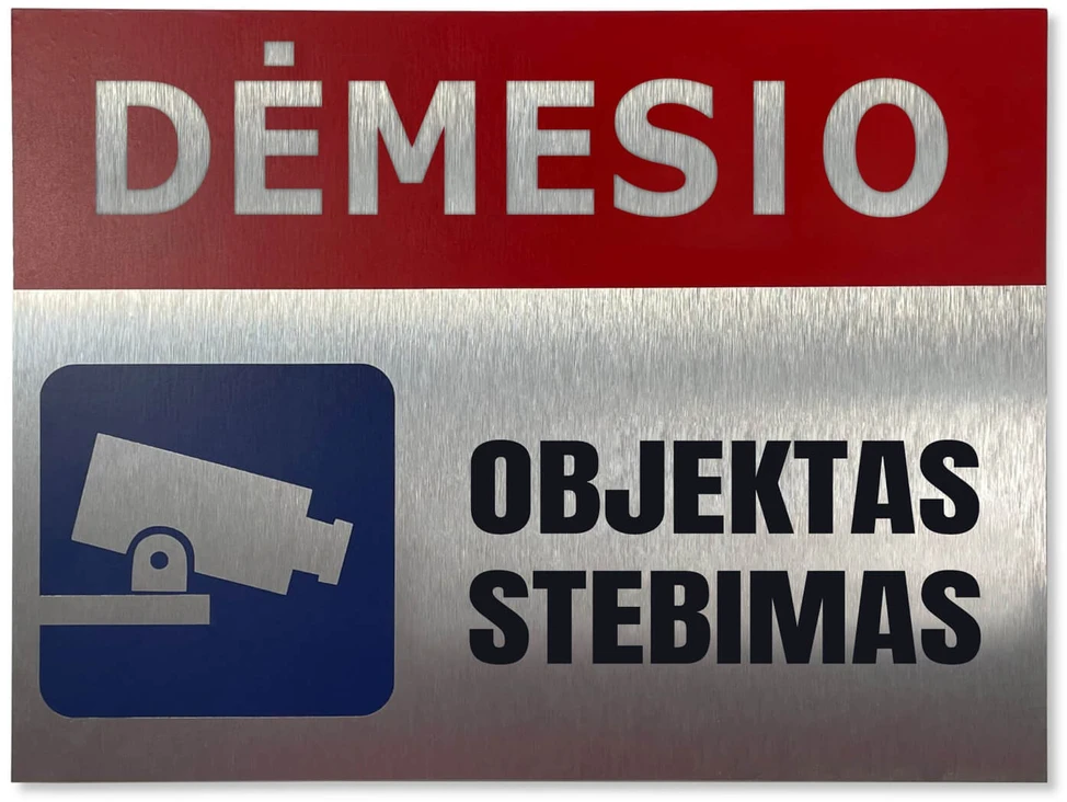 Aliuminio lentelė - Objektas stebimas 40x30 cm