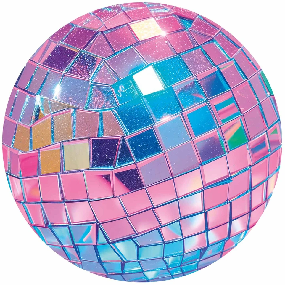 Apvalūs fototapetai - Rožinis disko rutulys