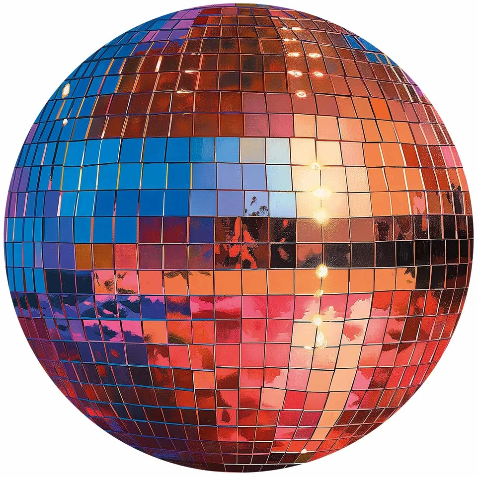 Apvalūs fototapetai - Sendinto aukso disko rutulys