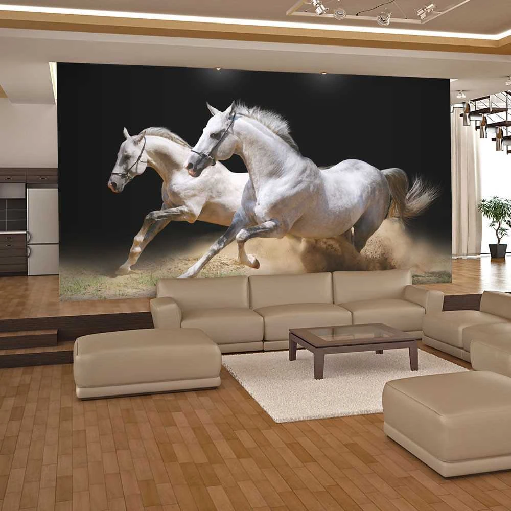 Fototapetai - Smėliu šuoliuojantys žirgai 300x231cm (PASKUTINIS)