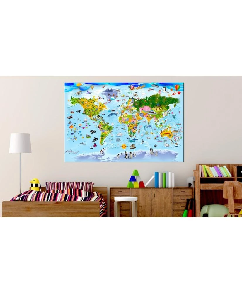 Artgeist Kamštinis paveikslas - Children's Map: Colourful Travels