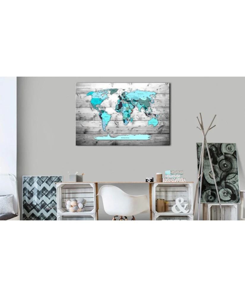 Artgeist Kamštinis paveikslas - Mėlyna Continents