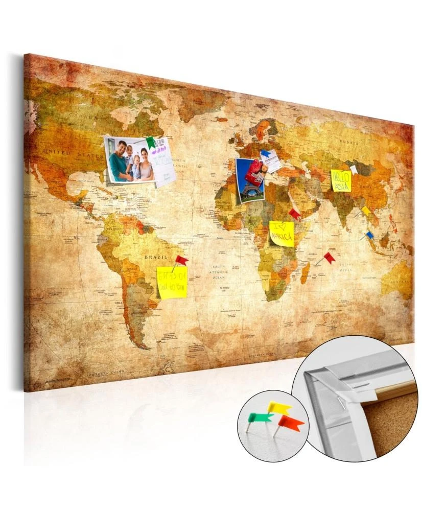 Artgeist Kamštinis paveikslas - World Map: Time Travel