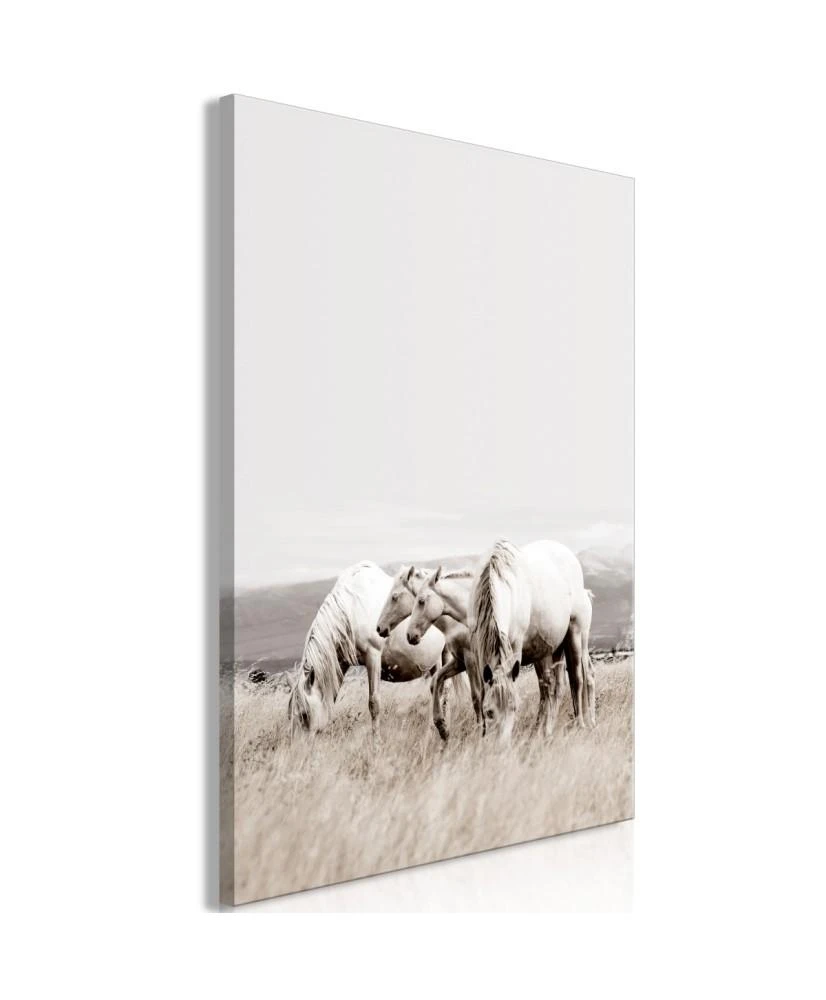 Artgeist Paveikslas - Baltas Horses (1 Part) Vertical
