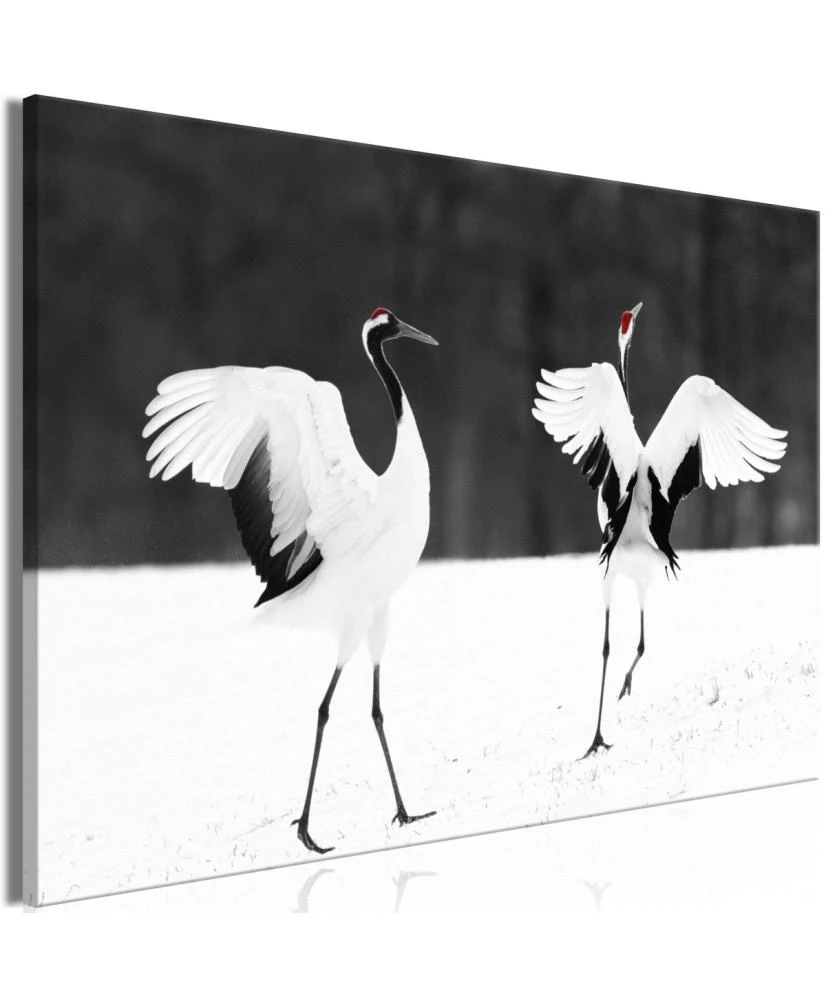 Artgeist Paveikslas - Dancing Cranes (1 Part) Wide