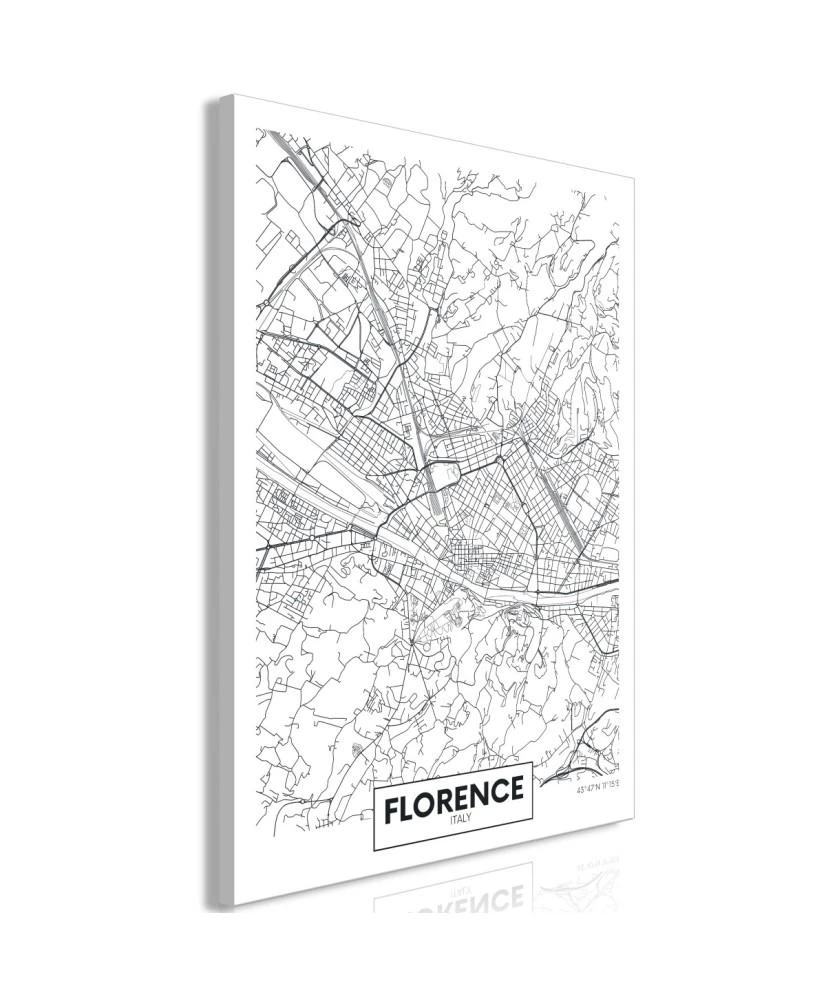 Artgeist Paveikslas - Florence Map (1 Part) Vertical