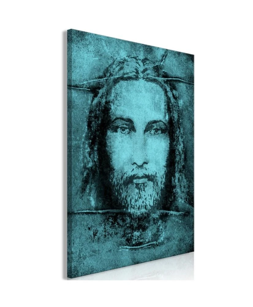 Artgeist Paveikslas - Shroud of Turin in Turqoise (1 Part) Vertical