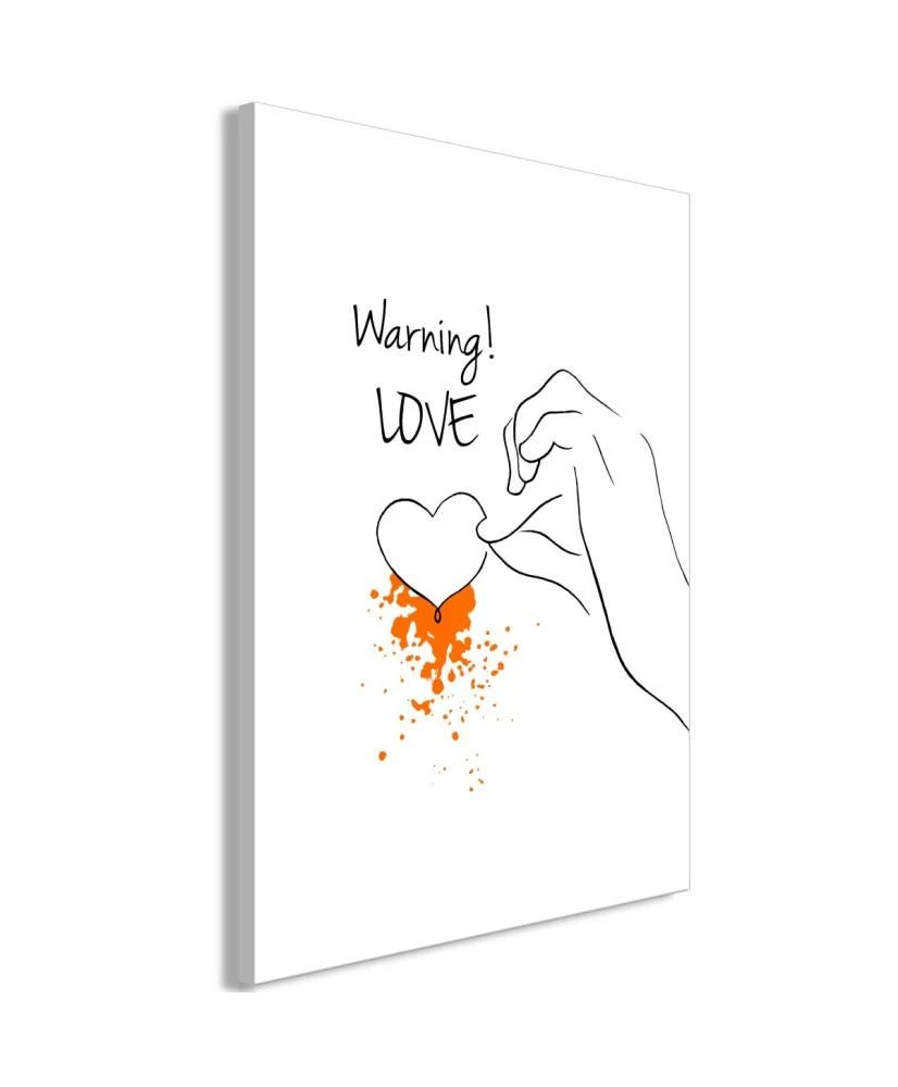 Artgeist Paveikslas - Warning! Love (1 Part) Vertical