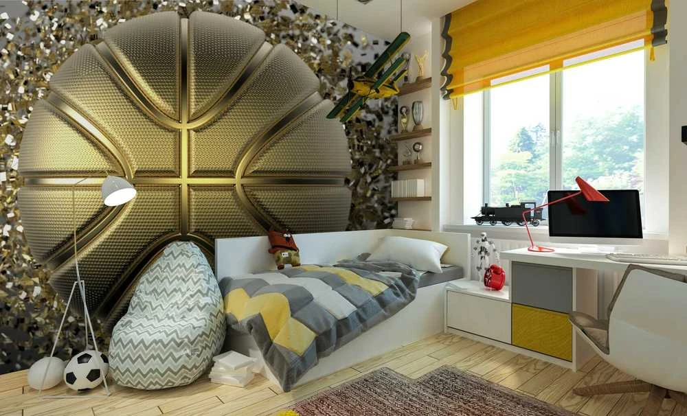Fototapetai - Auksinis krepšinio kamuolys 423x268cm SANDĖLYJE