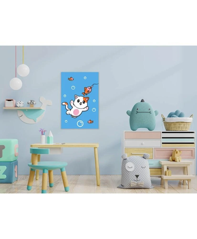 Paveikslas tapybai pagal skaičius - Katinėlis žvejyboje 60x40cm (PASKUTINIS)