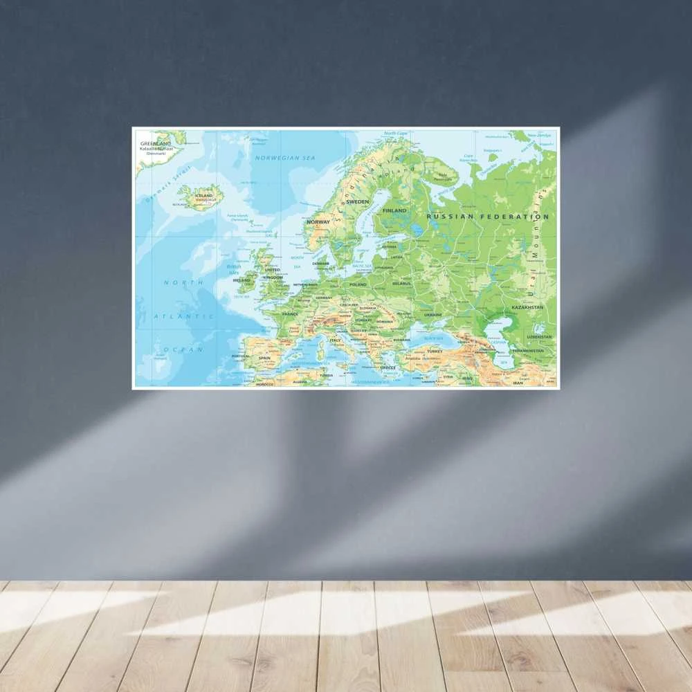 Plakatas Pasaulio žemėlapis (anglų. k.)