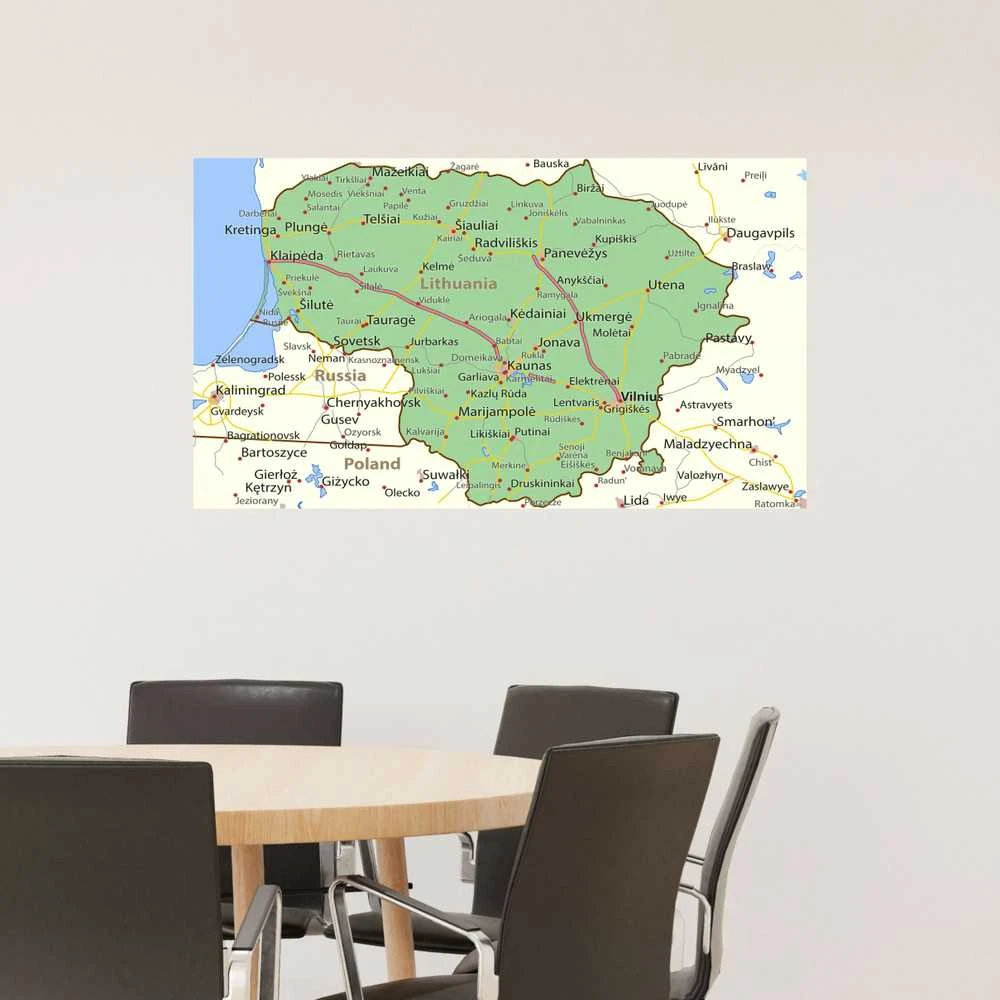 Plakatas Pasaulio žemėlapis (anglų. k.)