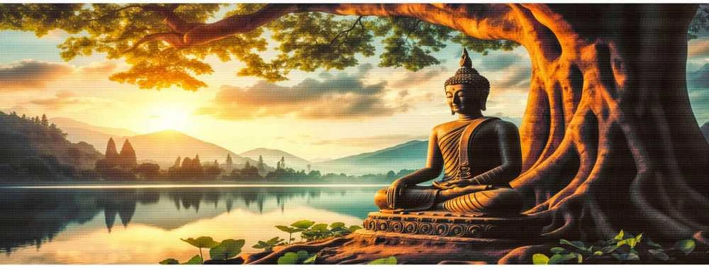Tekstūriniai fototapetai - Buda, meditacija 637x235cm (PASKUTINIAI)